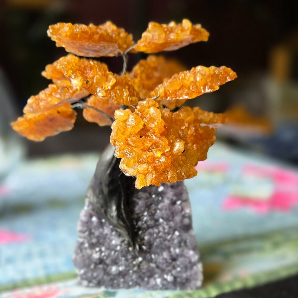 GEMSTONE TREE - CITRINE AND AMETHYST